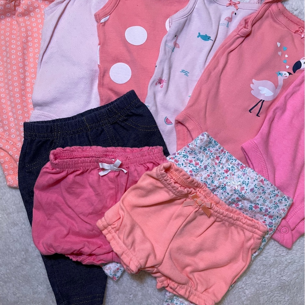 Carter’s - Newborn Baby Girl Bundle of Summer Clothing - Picture 2 of 6